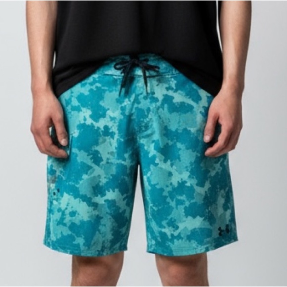 Under Armour Loose Heatgear Shorts Men 32 Hybrid Blue Lace Up‎ Front